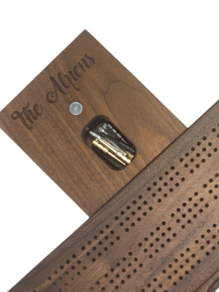 One-of-a-Kind Wenge & Zebrawood Checkered Cribbage Board | Handmade Wooden Game | Unique Gift
