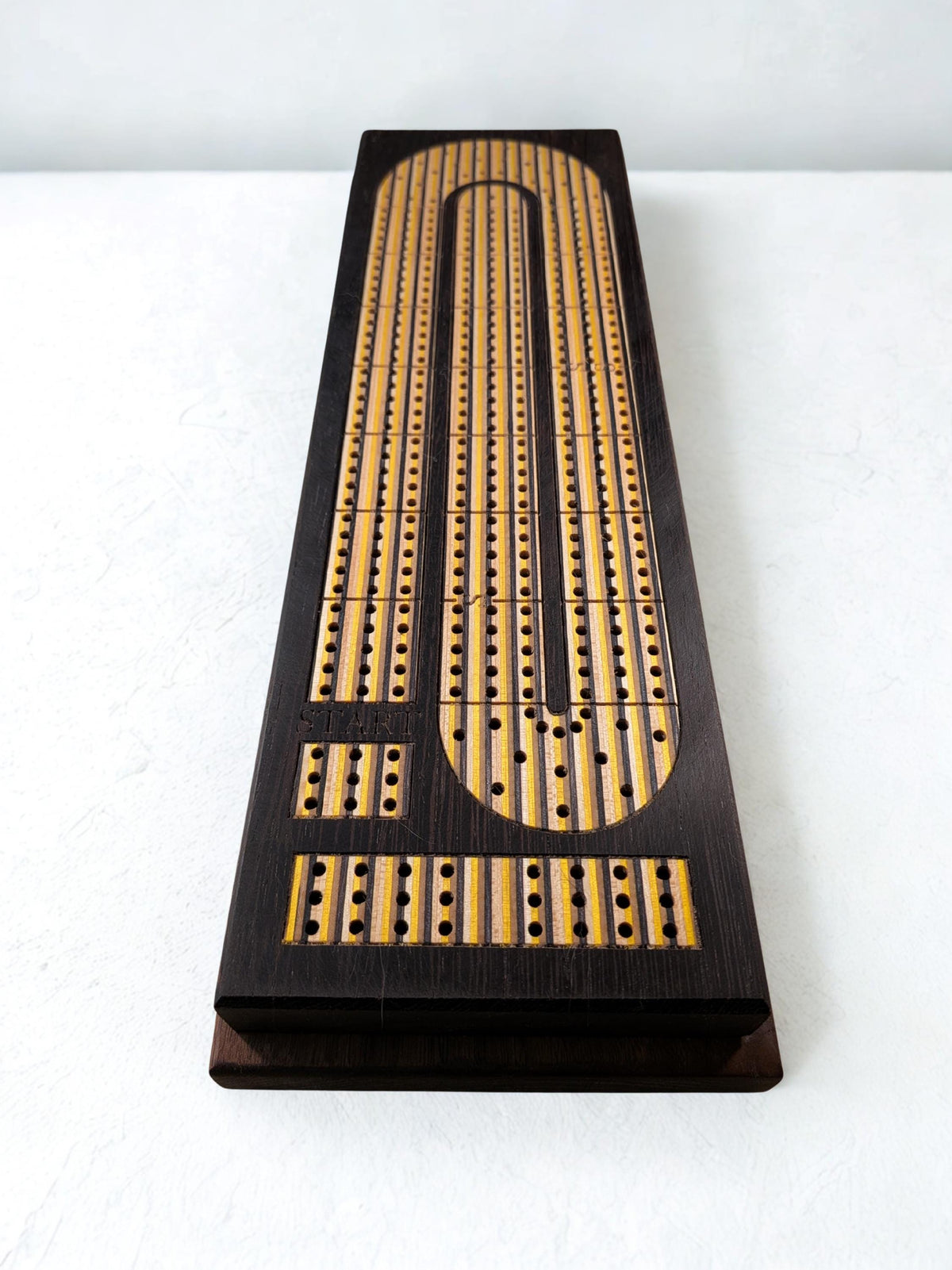 Recycled Skateboard Wood Inlay Cribbage Board | Handmade Wooden Game | Personalized Cribbage Gift