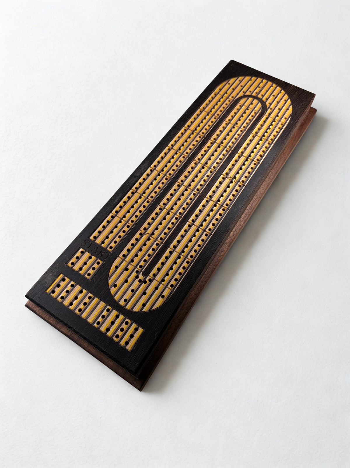 Recycled Skateboard Wood Inlay Cribbage Board | Handmade Wooden Game | Personalized Cribbage Gift