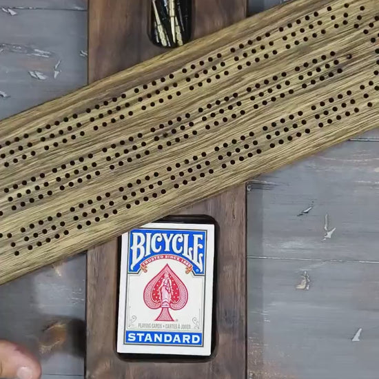 Handmade Walnut Cribbage Board | Free Personalized Engraving | 3-Player Game