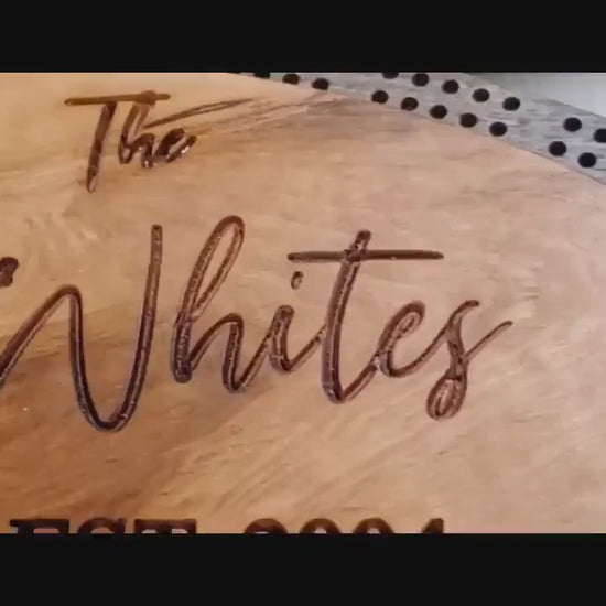Handmade Walnut & Cherry Oval Cribbage Board | Personalized Wooden Cribbage Game