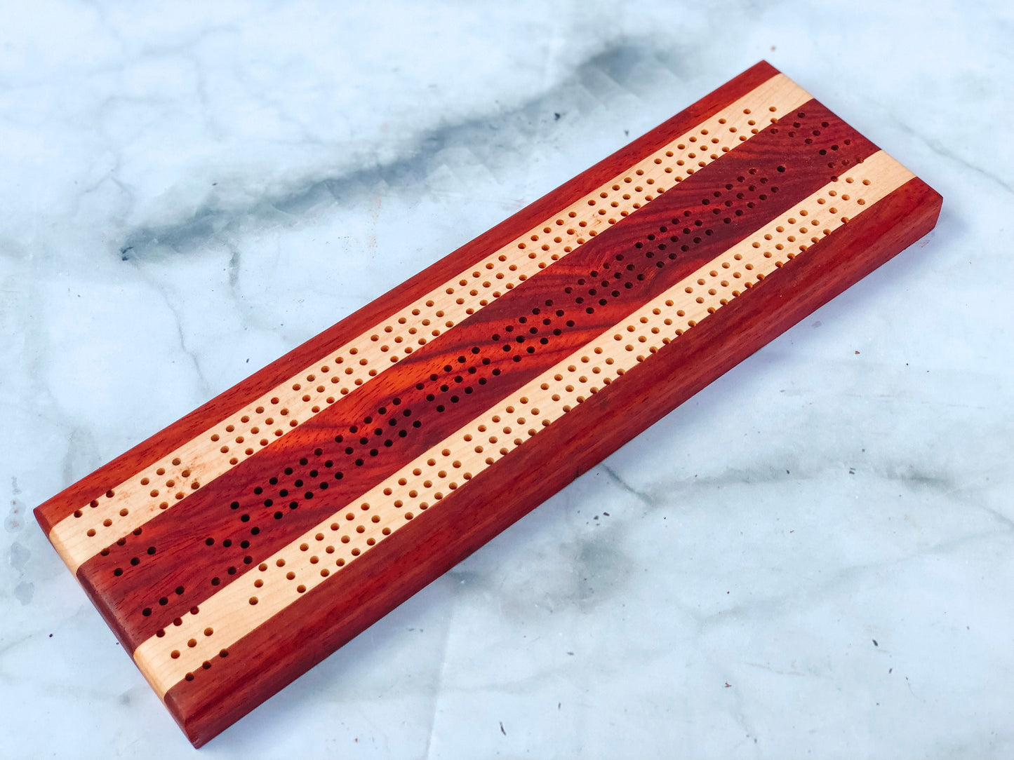 Personalized Cribbage board - Crib board with custom engraving - card and peg storage - Wood cribbage board - Gift