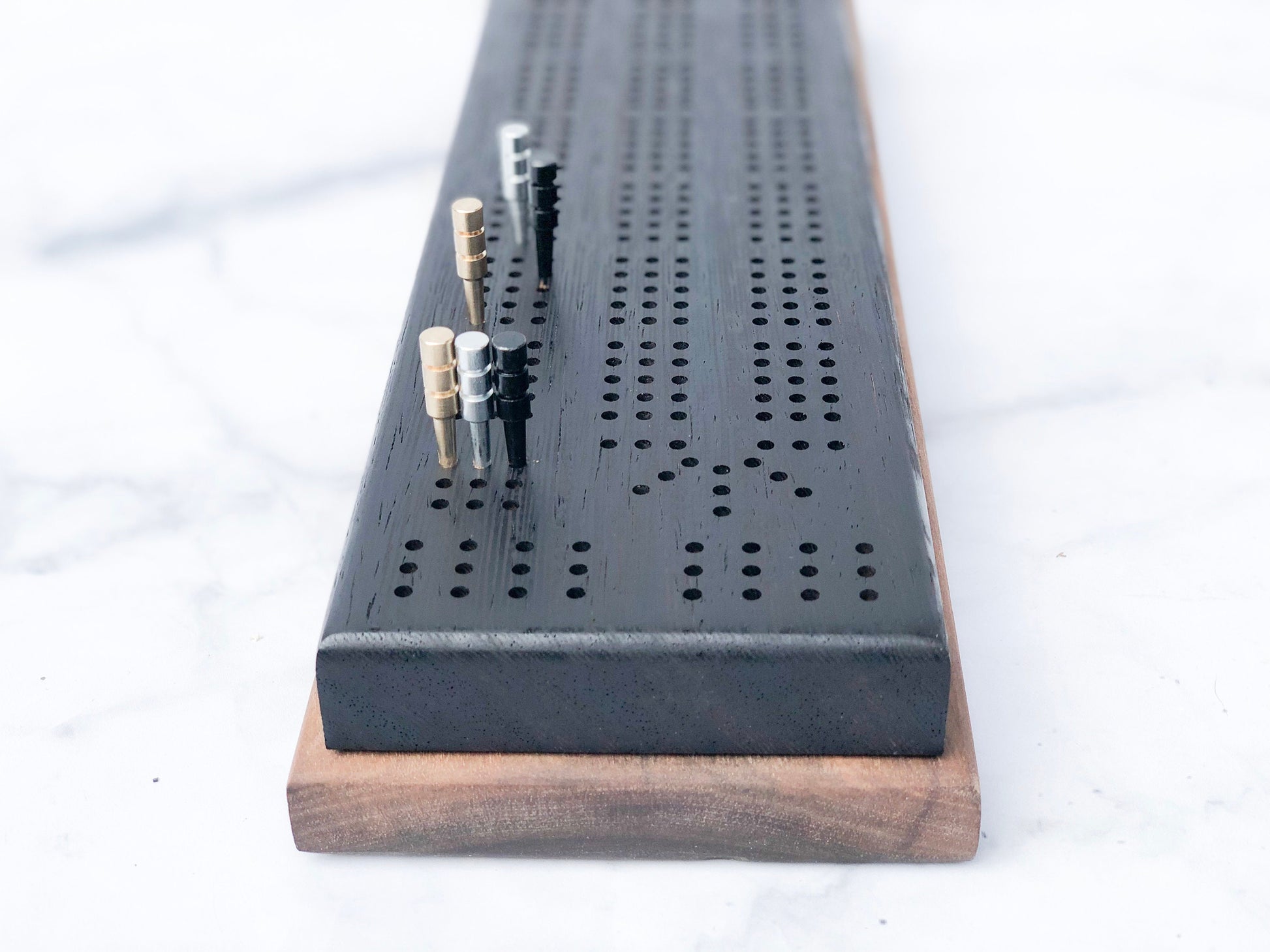 Wenge + Walnut Crib Board | Cribbage Board | Game | Wedding Retirement Birthday Housewarming Gift | Gift Game