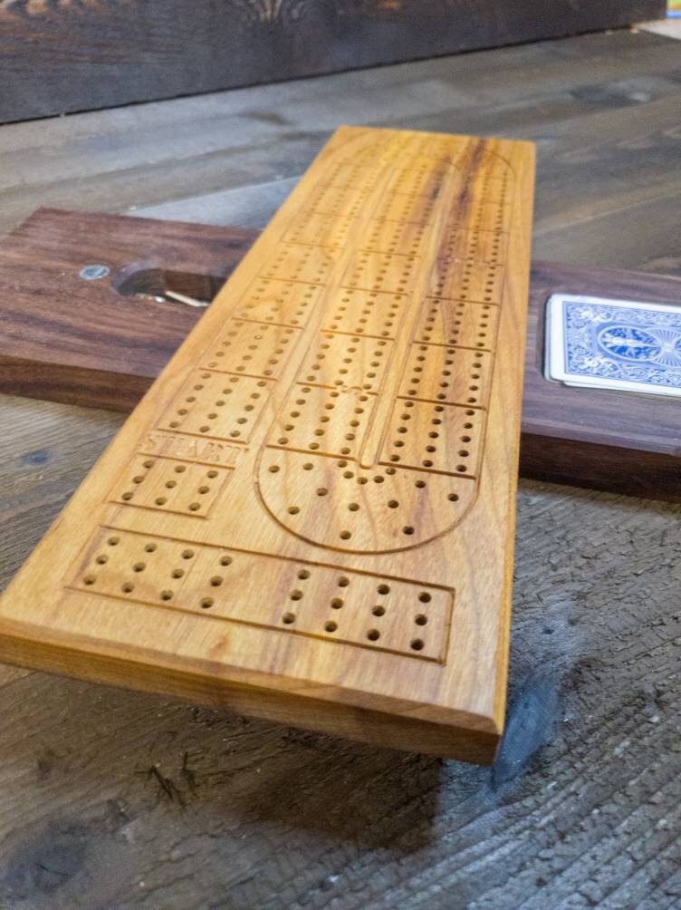 Cribbage board |Skunk lines |Card and Peg storage | Wedding Christmas Retirement Housewarming | Gift