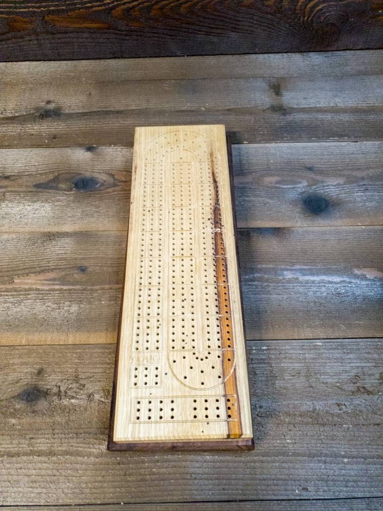 Cribbage board |Skunk lines |Card and Peg storage | Wedding Christmas Retirement Housewarming | Gift