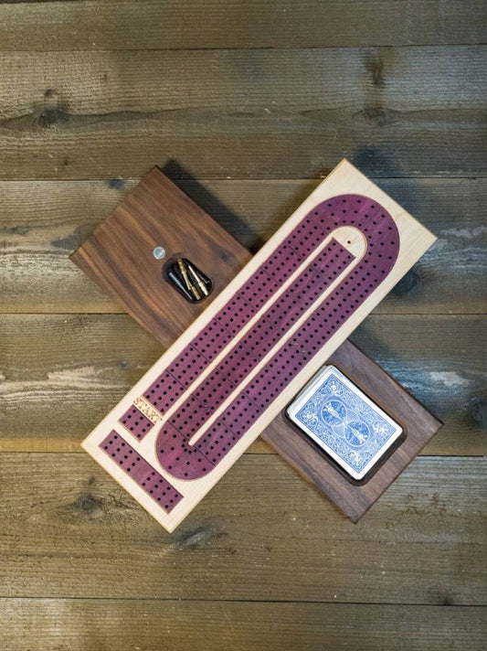 Cribbage board |Skunk lines |Card and Peg storage | Wedding Christmas Retirement Housewarming | Gift