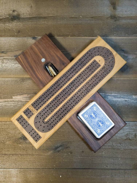 Cribbage board |Skunk lines |Card and Peg storage | Wedding Christmas Retirement Housewarming | Gift