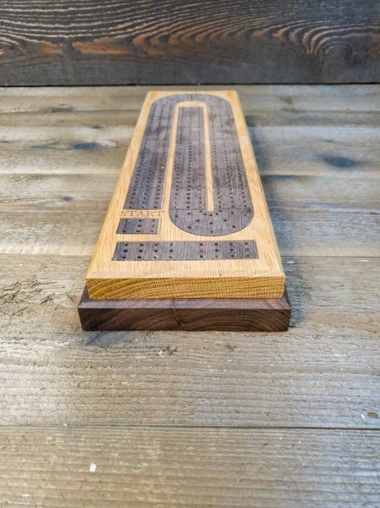 Cribbage board |Skunk lines |Card and Peg storage | Wedding Christmas Retirement Housewarming | Gift