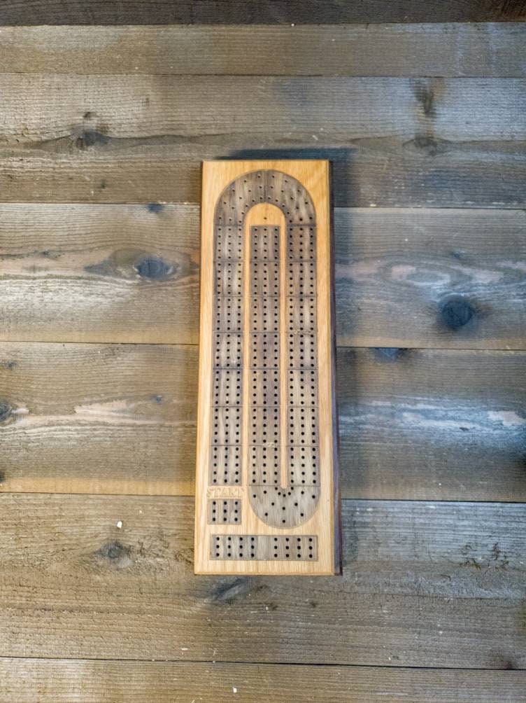 Cribbage board |Skunk lines |Card and Peg storage | Wedding Christmas Retirement Housewarming | Gift