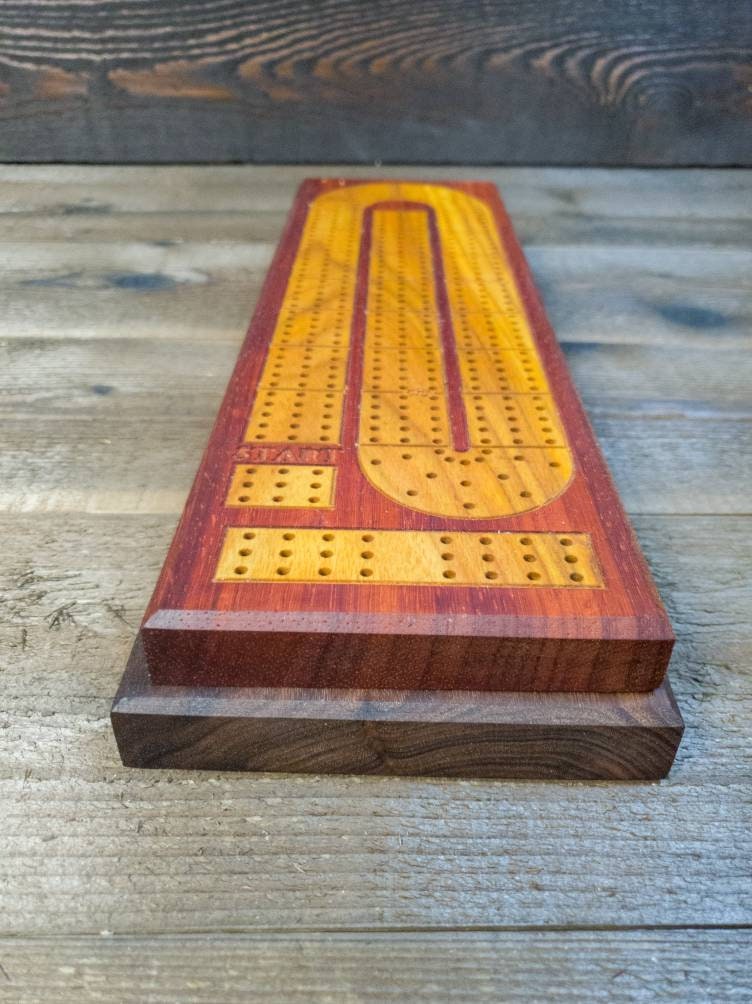 Cribbage board |Skunk lines |Card and Peg storage | Wedding Christmas Retirement Housewarming | Gift