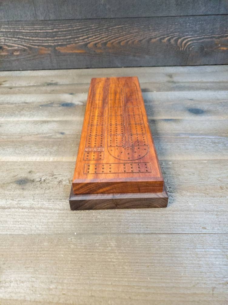 Cribbage board |Skunk lines |Card and Peg storage | Wedding Christmas Retirement Housewarming | Gift