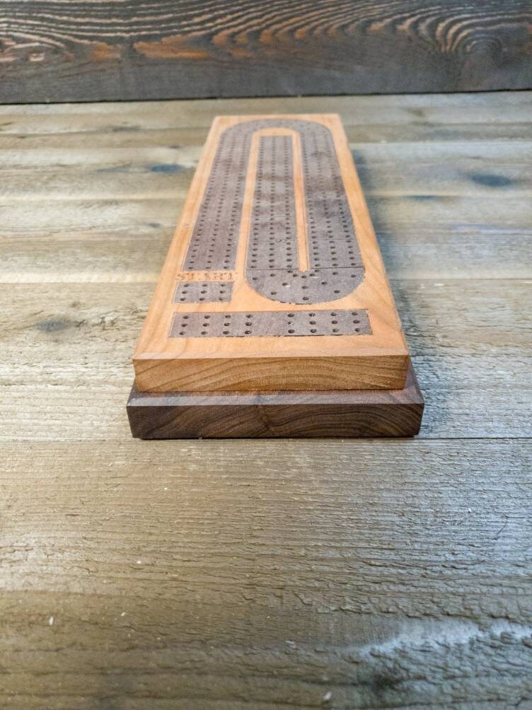 Cribbage board |Skunk lines |Card and Peg storage | Wedding Christmas Retirement Housewarming | Gift