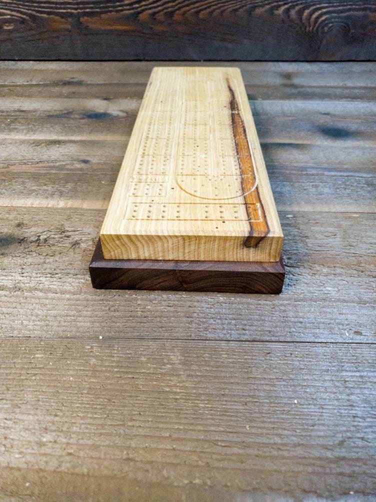 Cribbage board |Skunk lines |Card and Peg storage | Wedding Christmas Retirement Housewarming | Gift