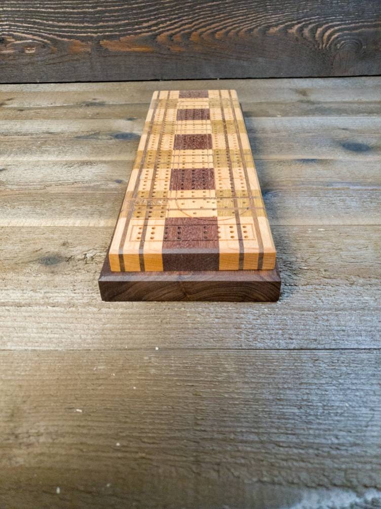 Cribbage board |Skunk lines |Card and Peg storage | Wedding Christmas Retirement Housewarming | Gift