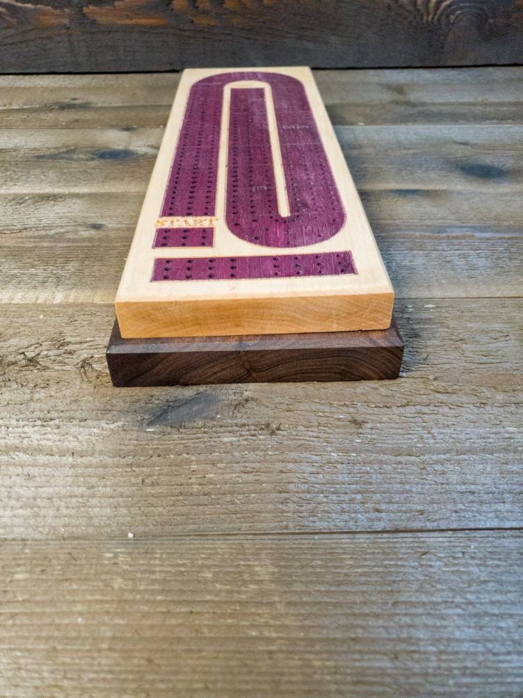 Cribbage board |Skunk lines |Card and Peg storage | Wedding Christmas Retirement Housewarming | Gift