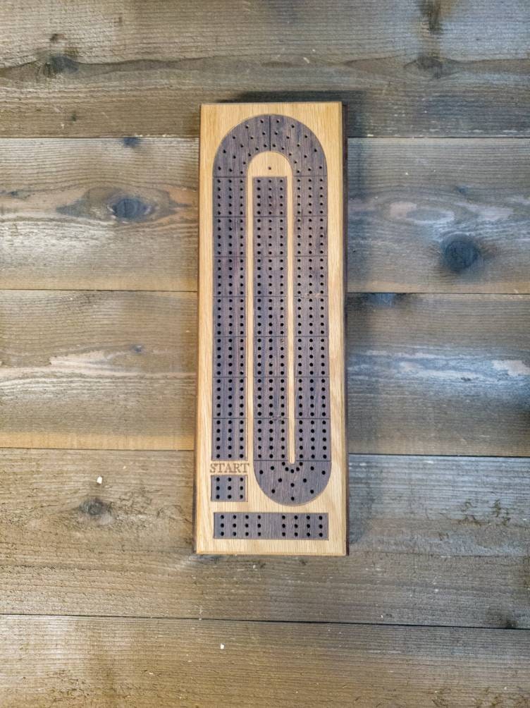 Cribbage board |Skunk lines |Card and Peg storage | Wedding Christmas Retirement Housewarming | Gift