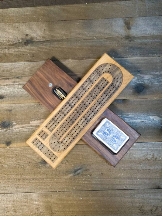 Cribbage board |Skunk lines |Card and Peg storage | Wedding Christmas Retirement Housewarming | Gift