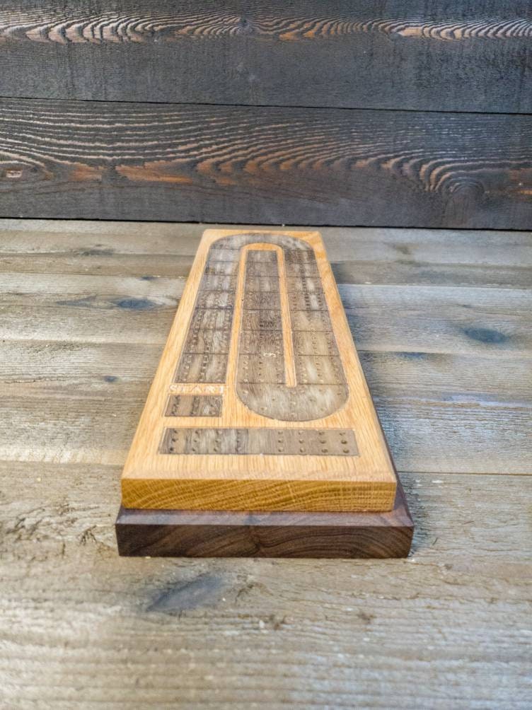 Cribbage board |Skunk lines |Card and Peg storage | Wedding Christmas Retirement Housewarming | Gift